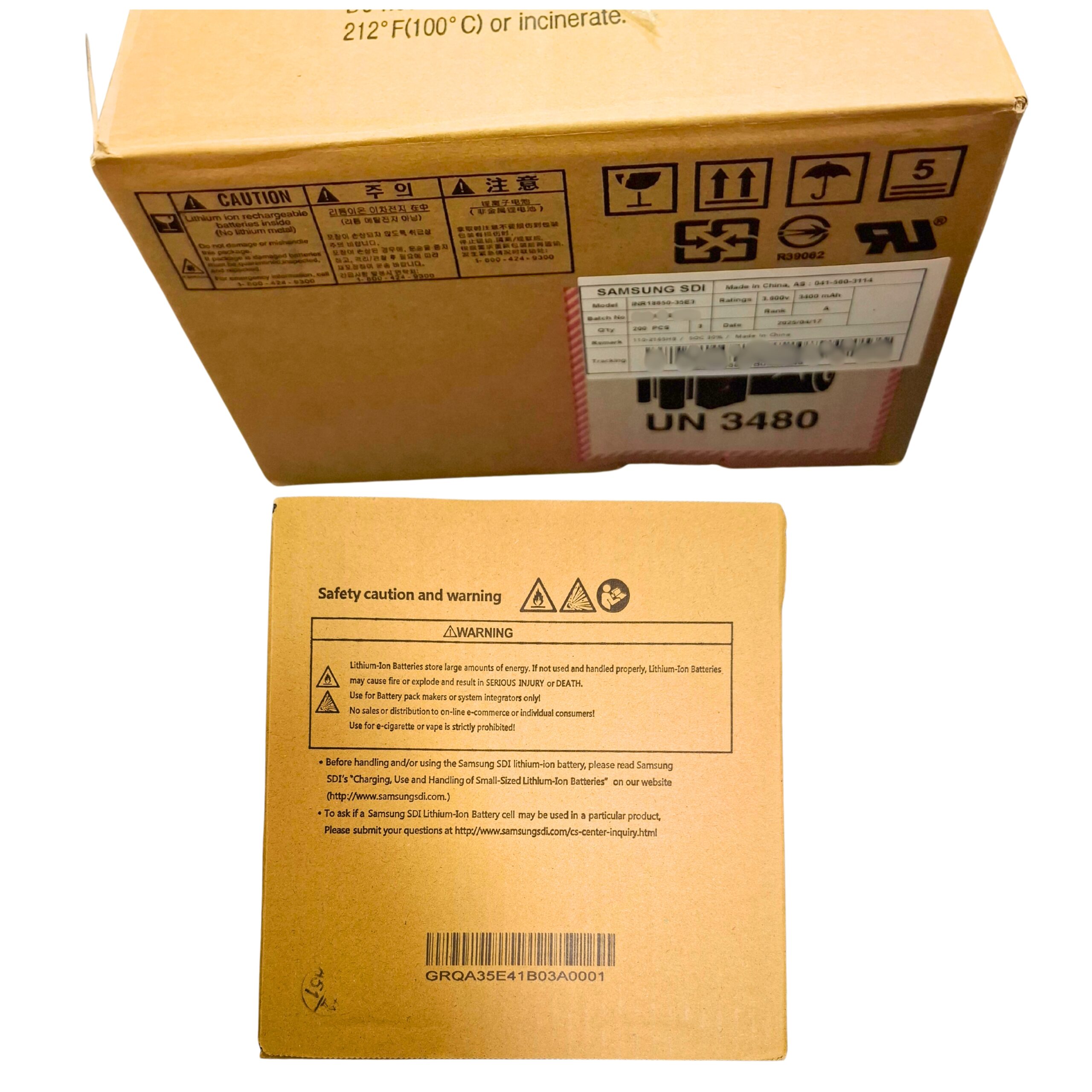 Samsung 18650 35E lithium-ion battery pack for laptops, e-bikes, and tools